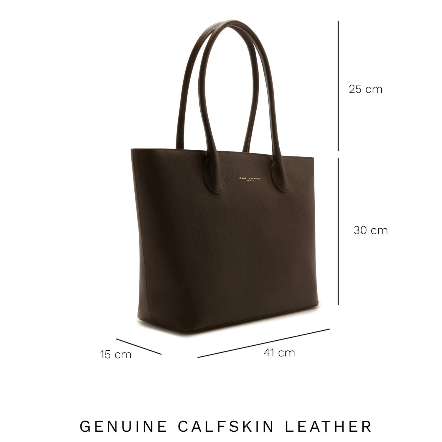 New Honoré Lysanne bruine leren shopper van kalfsleer Shoppers | Schoudertassen