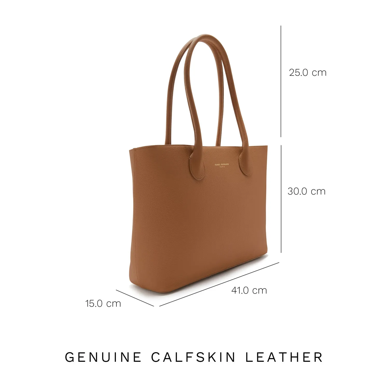 Discount Honoré Lysanne camel leren shopper van kalfsleer Shoppers | Schoudertassen