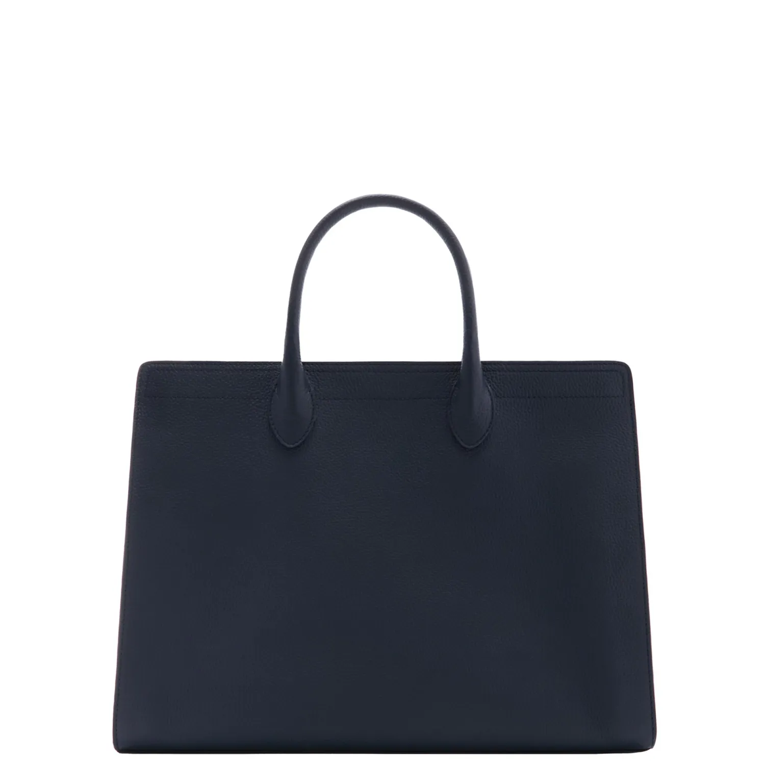 Fashion Honoré Nadine blauwe leren handtas van kalfsleer met laptopvak Laptoptassen | Schoudertassen