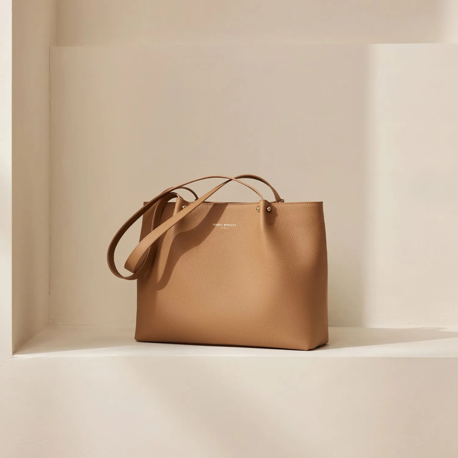 Sale Honoré Nata camel leren shopper van kalfsleer Shoppers