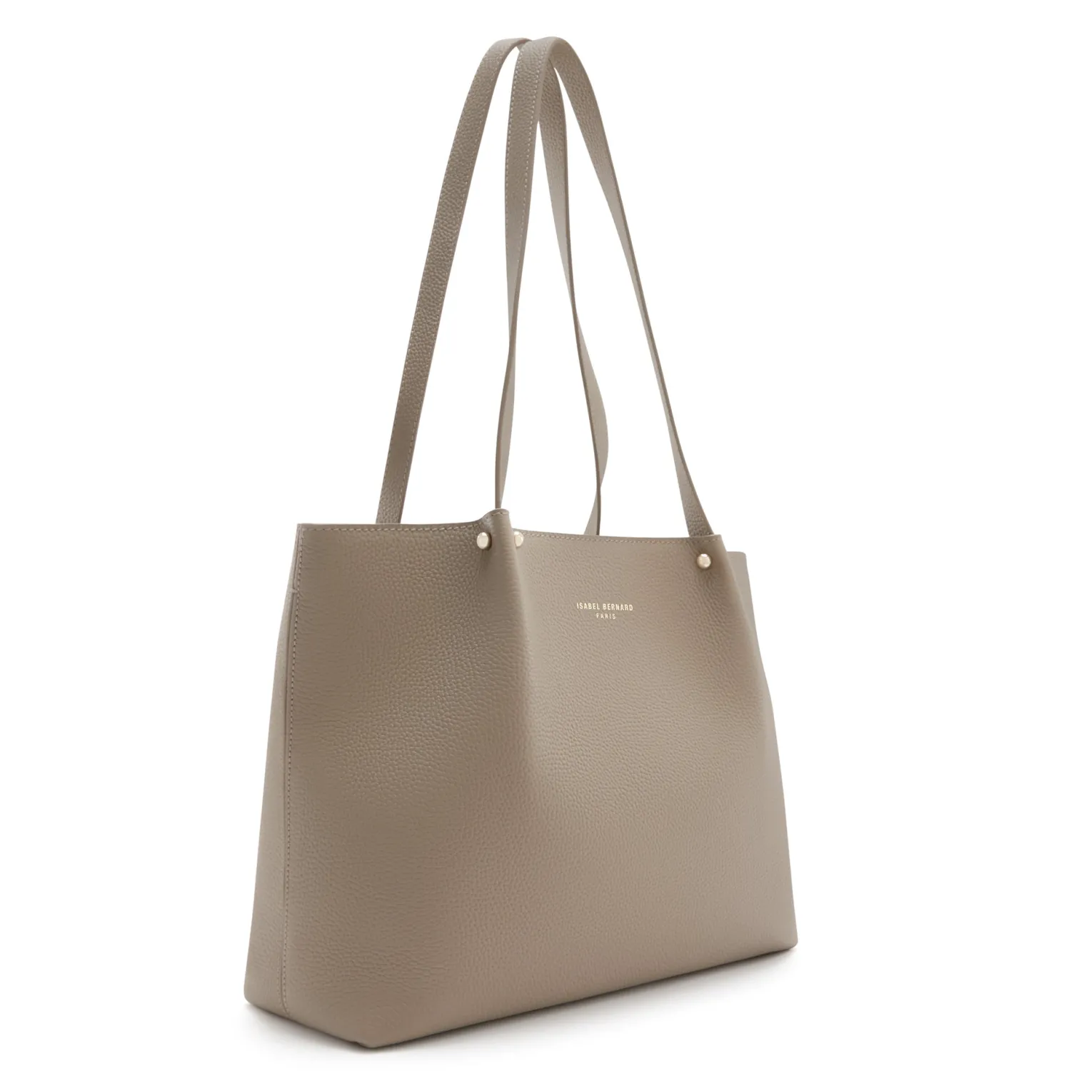 Store Honoré Nata taupe leren shopper van kalfsleer Shoppers