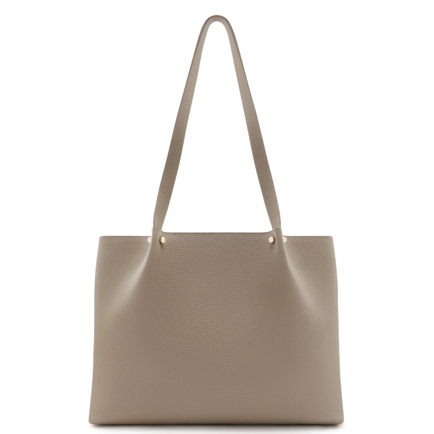 Store Honoré Nata taupe leren shopper van kalfsleer Shoppers