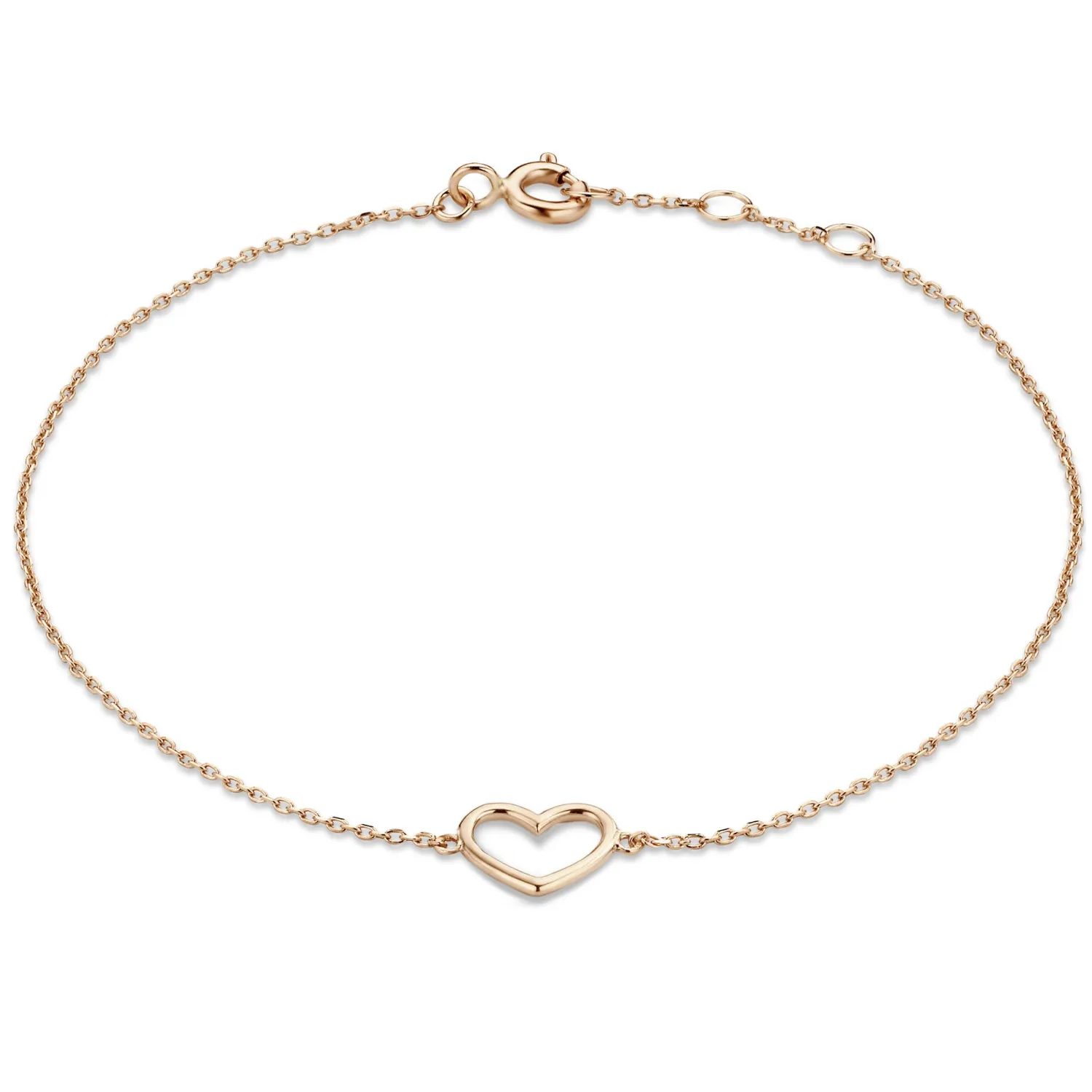 Clearance La Concorde Amore 14 karaat rosé gouden armband met hartje Rosé Gouden Armbanden | Hartjes Armbanden