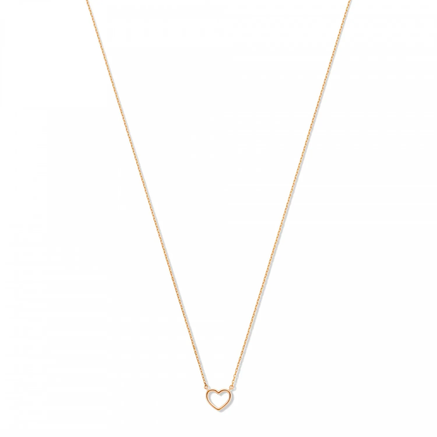 Flash Sale La Concorde Amore 14 karaat rosé gouden collier met hartje Rosé Gouden Colliers | Hartjes Colliers