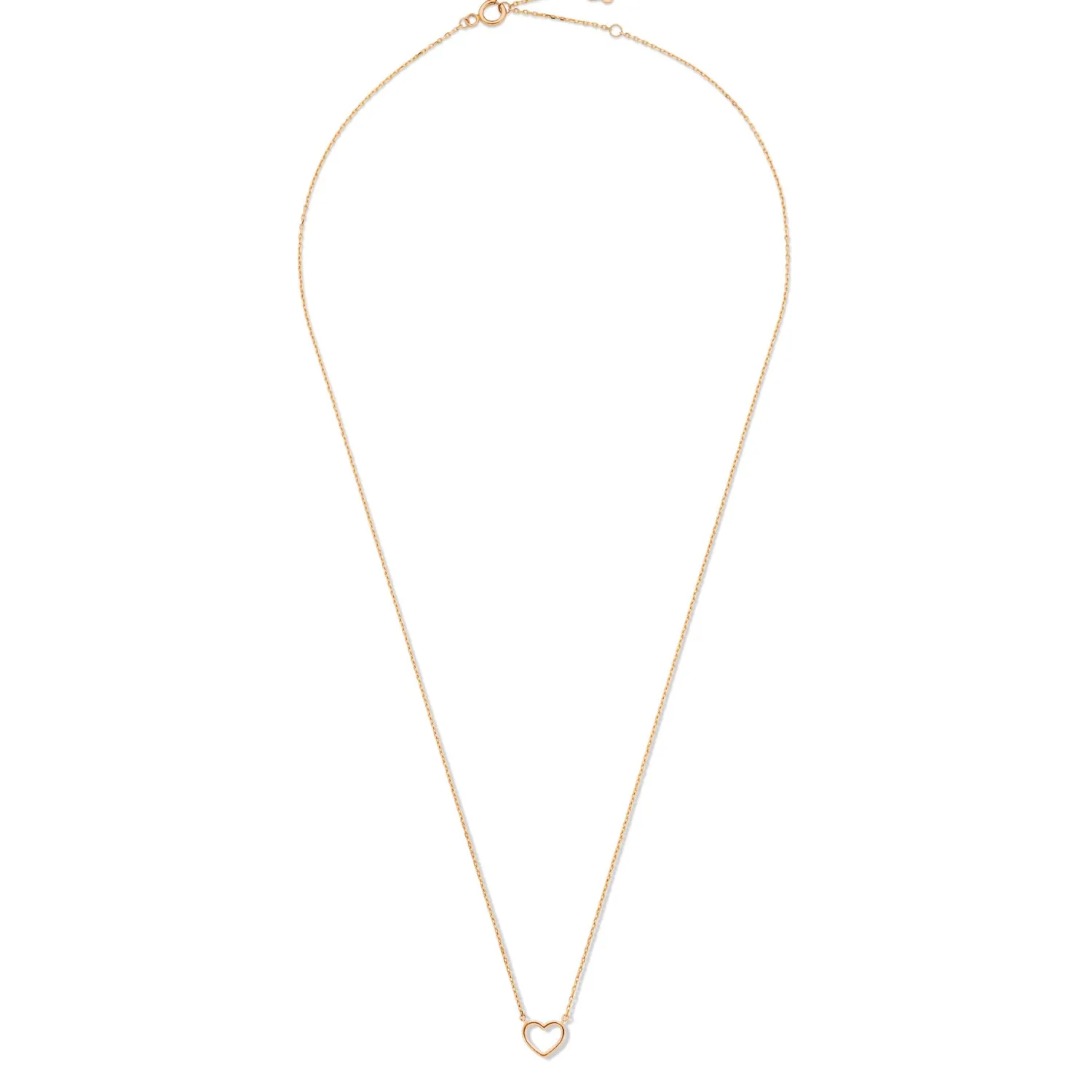 Flash Sale La Concorde Amore 14 karaat rosé gouden collier met hartje Rosé Gouden Colliers | Hartjes Colliers