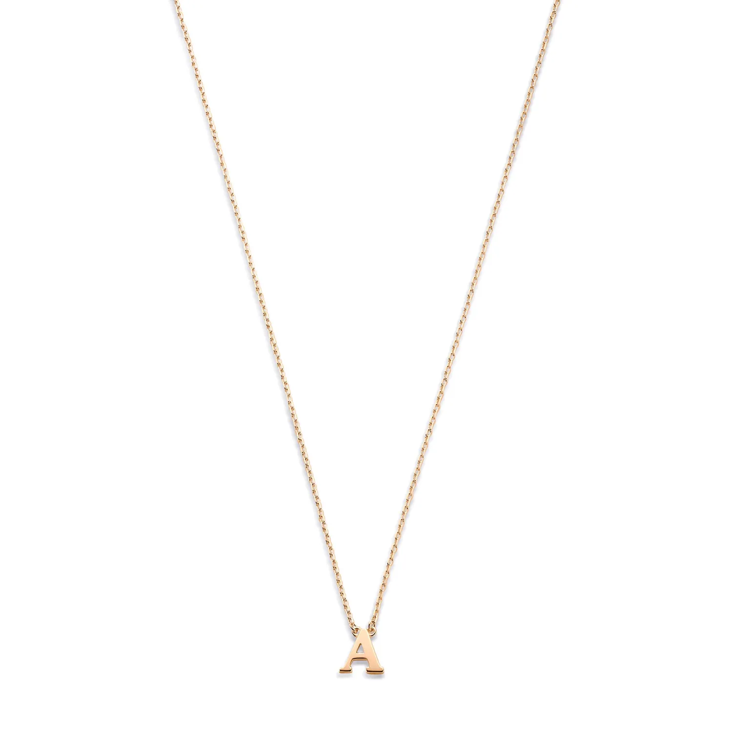 New La Concorde Chloé 14 karaat rosé gouden initial collier met letter Initialen Sieraden | Rosé Gouden Colliers