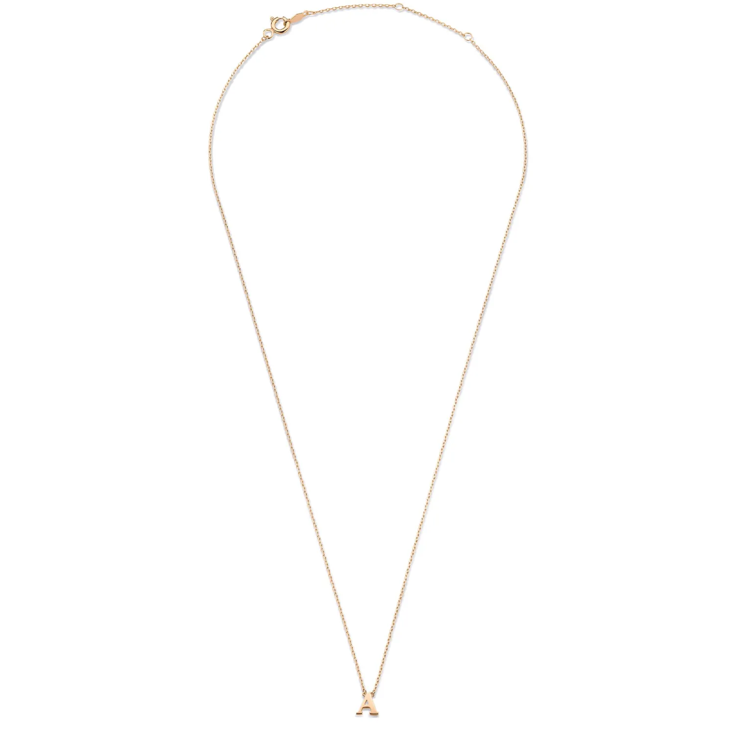 New La Concorde Chloé 14 karaat rosé gouden initial collier met letter Initialen Sieraden | Rosé Gouden Colliers