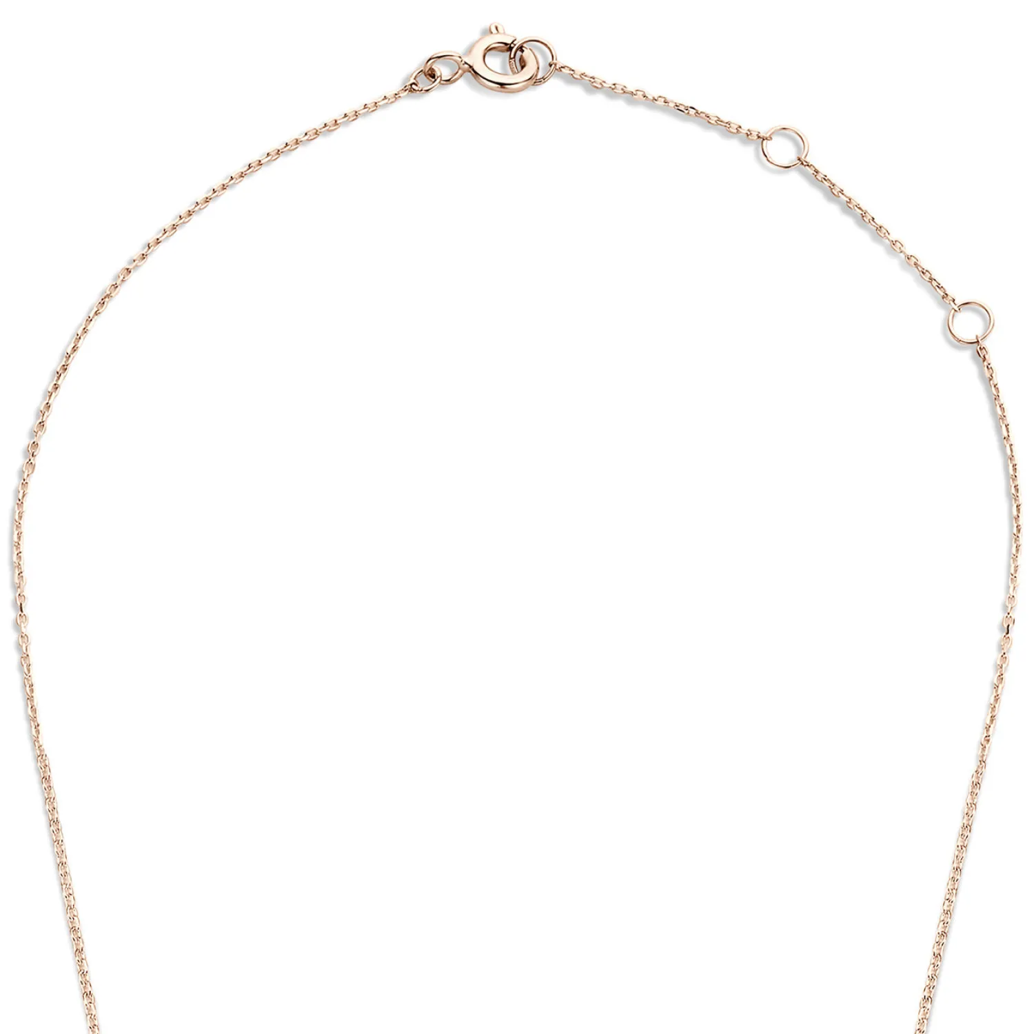 Online La Concorde Garance 14 karaat rosé gouden collier met zirkonia steentje Rosé Gouden Colliers