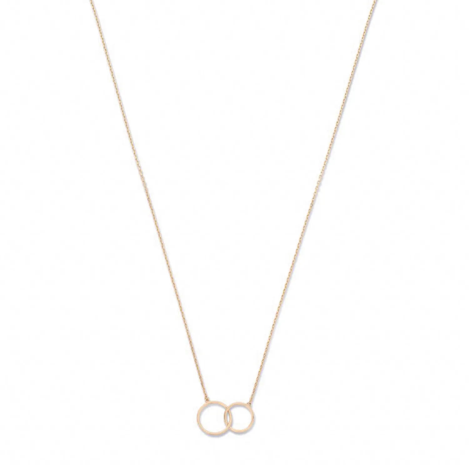 Cheap La Concorde Loulou 14 karaat rosé gouden collier met twee ringen Rosé Gouden Colliers