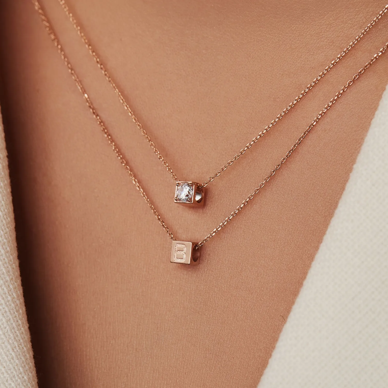 Flash Sale La Concorde Nicole 14 karaat rosé gouden collier Rosé Gouden Colliers