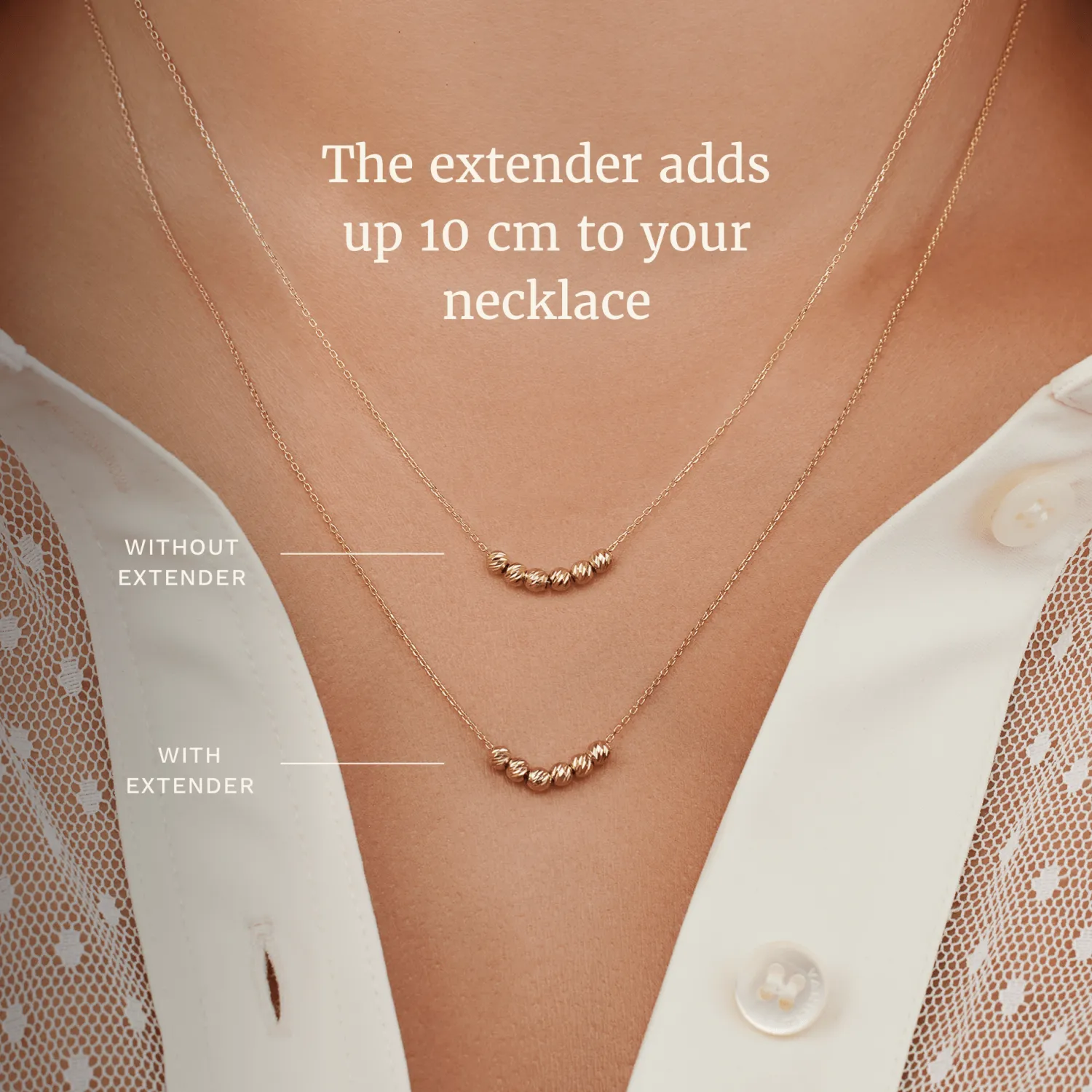 Clearance La Concorde Nicole 14 karaat rosé gouden collier verlengstuk Rosé Gouden Colliers