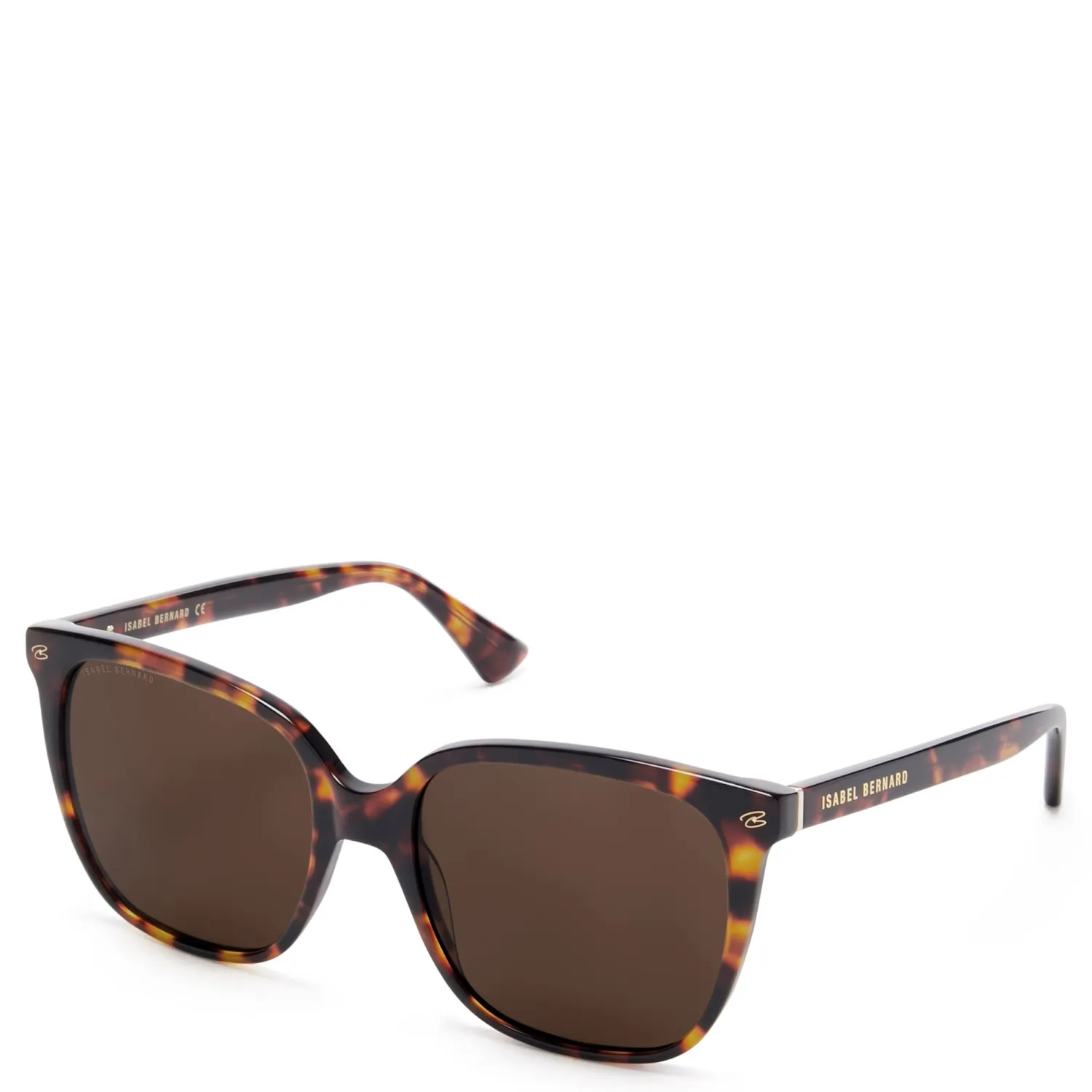 Fashion La Villette Raison bruin tortoise vierkante zonnebril met bruine glazen Zonnebrillen