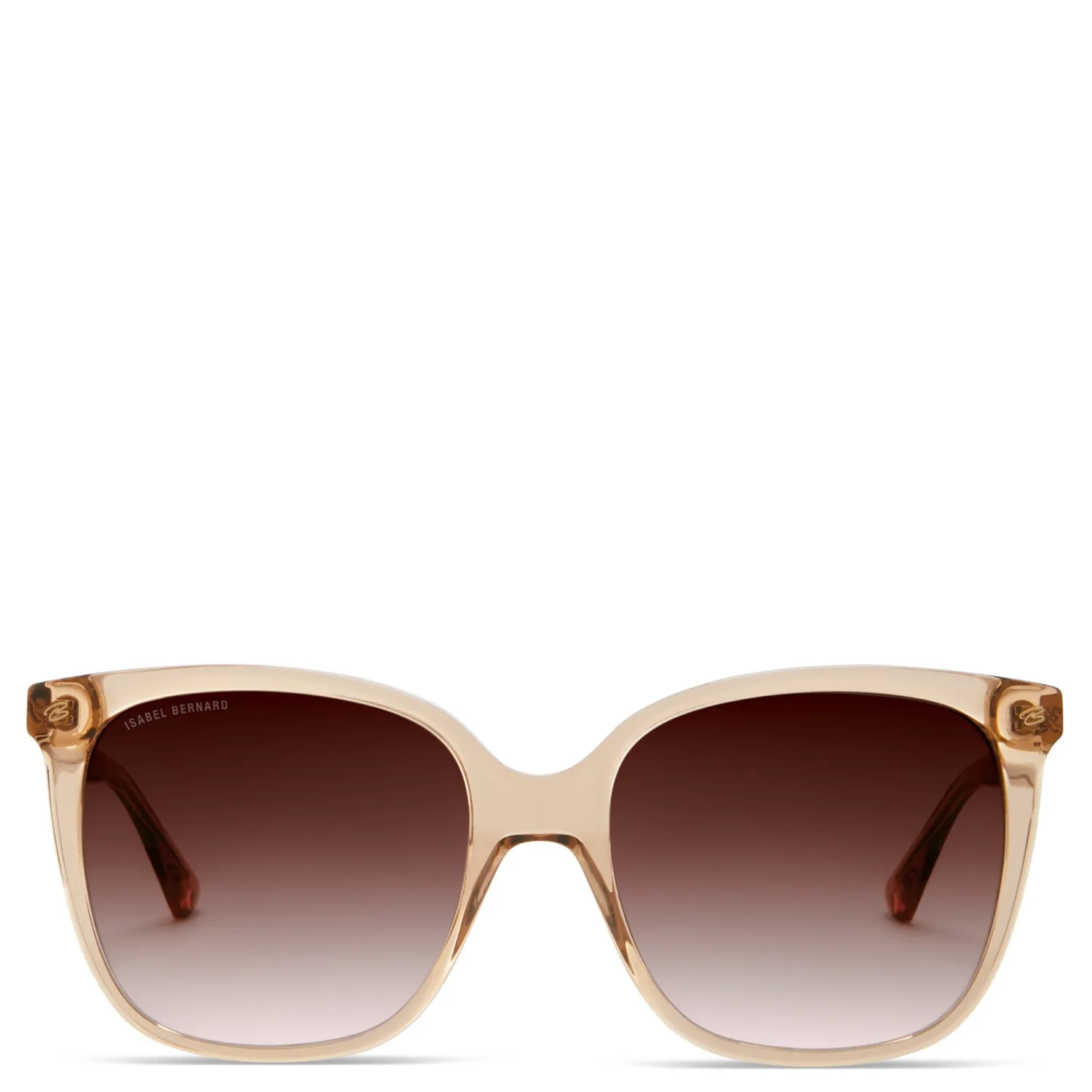 New La Villette Raison transparant beige vierkante zonnebril met bruine gradient glazen Zonnebrillen