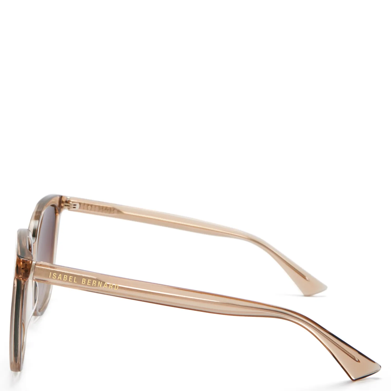 New La Villette Raison transparant beige vierkante zonnebril met bruine gradient glazen Zonnebrillen