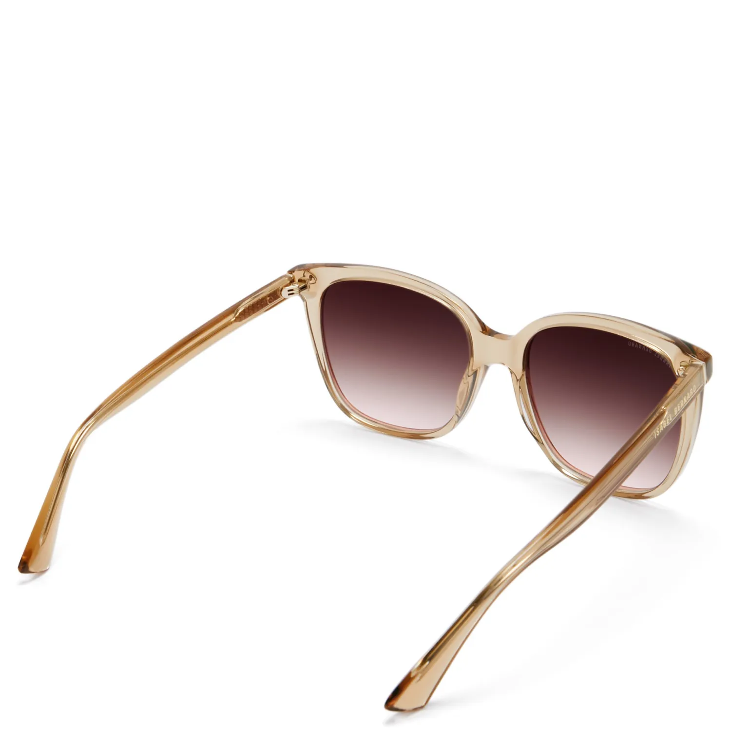 New La Villette Raison transparant beige vierkante zonnebril met bruine gradient glazen Zonnebrillen