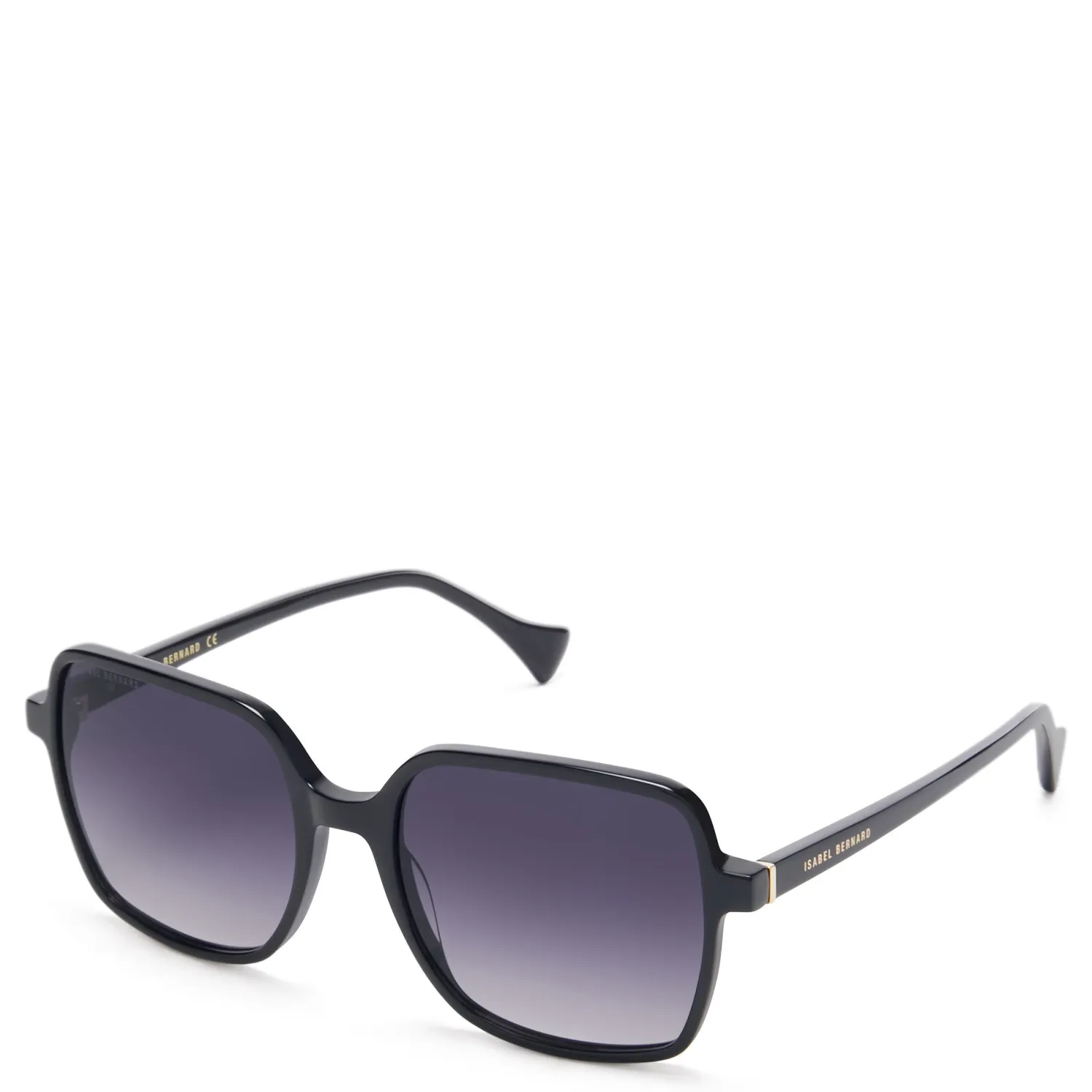 Shop La Villette Rene zwarte vierkante zonnebril met zwarte gradient glazen Zonnebrillen