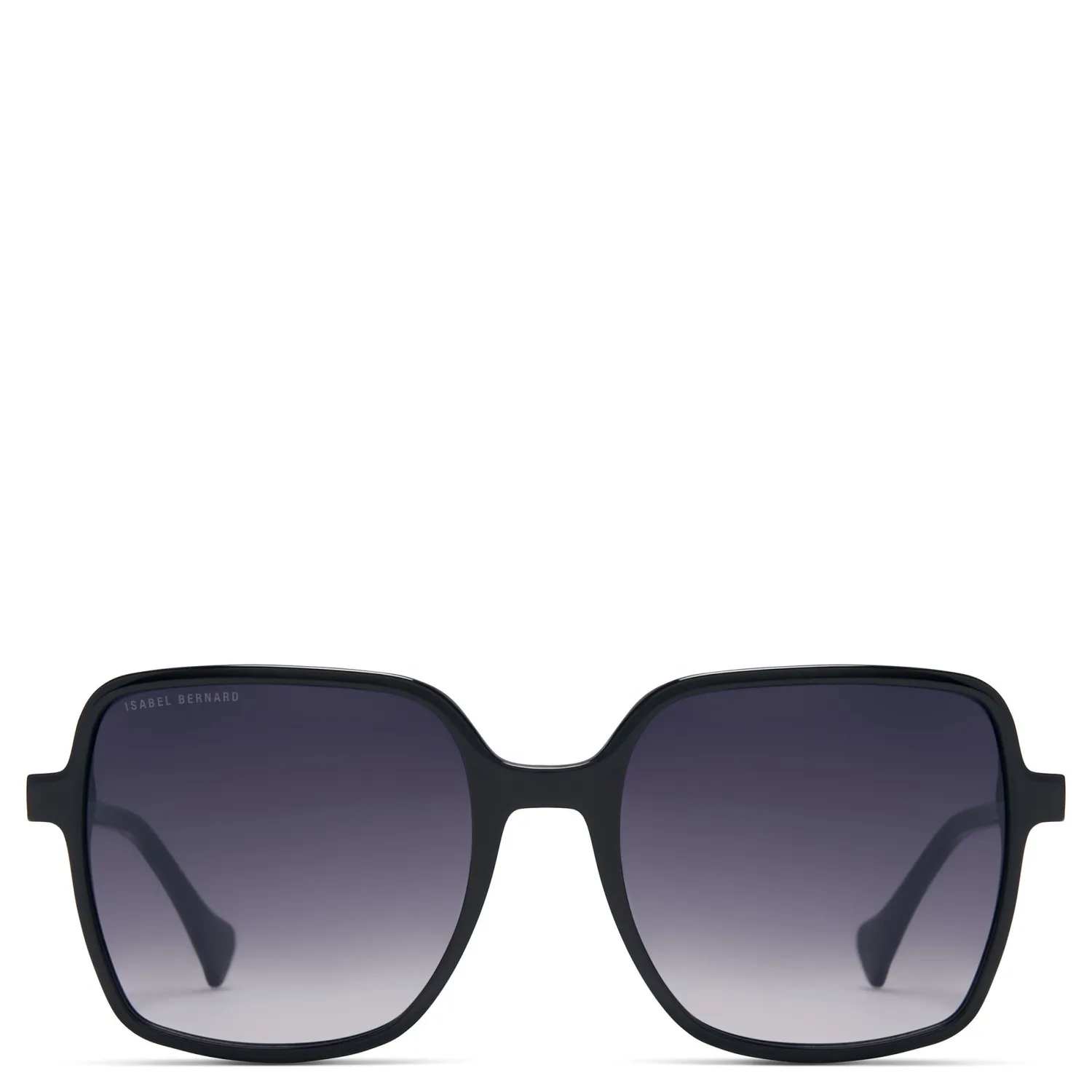 Shop La Villette Rene zwarte vierkante zonnebril met zwarte gradient glazen Zonnebrillen