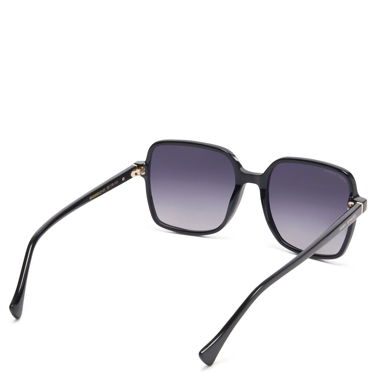 Shop La Villette Rene zwarte vierkante zonnebril met zwarte gradient glazen Zonnebrillen