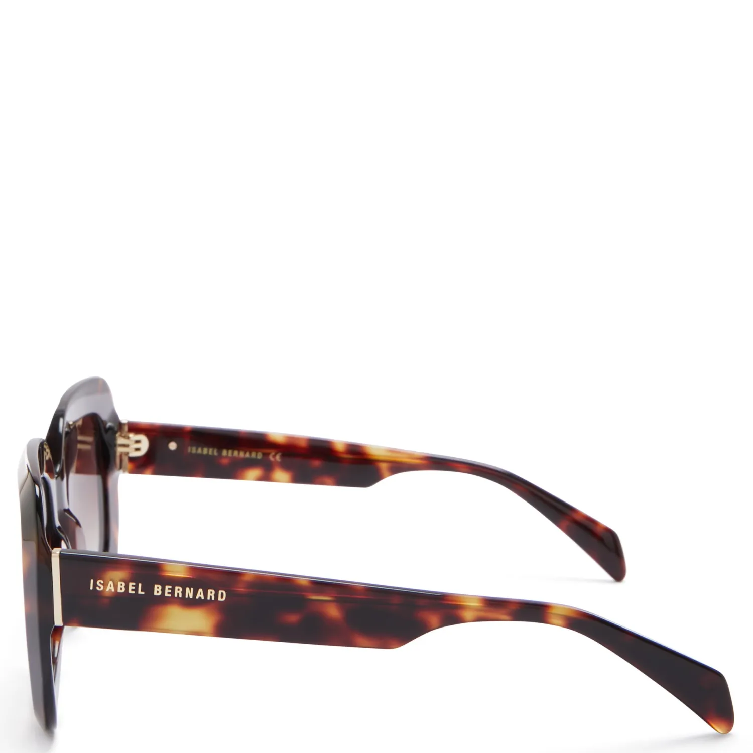 Cheap La Villette Rive bruin tortoise vierkante zonnebril met bruine glazen Zonnebrillen