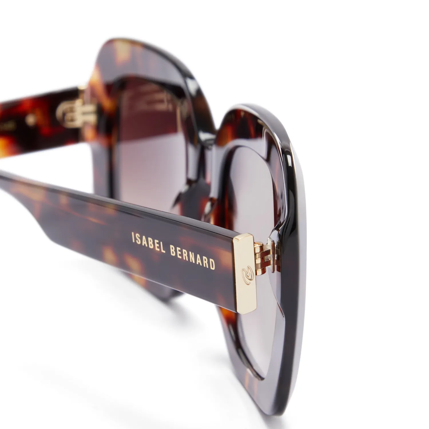 Cheap La Villette Rive bruin tortoise vierkante zonnebril met bruine glazen Zonnebrillen