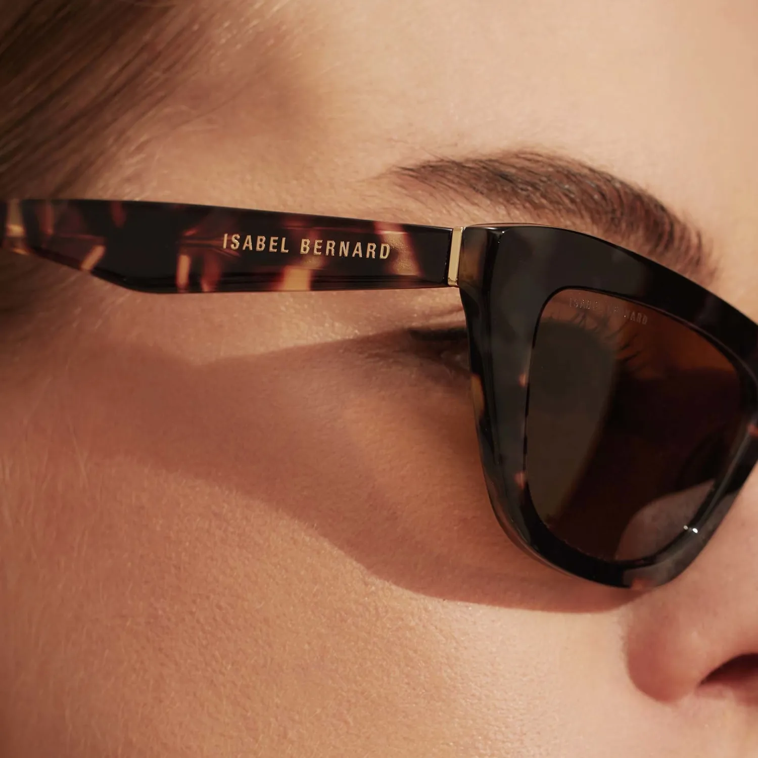 New La Villette Roselin bruin tortoise cat eye zonnebril met bruine glazen Zonnebrillen