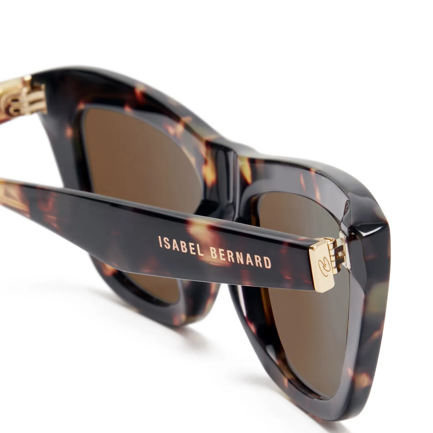 New La Villette Roselin bruin tortoise cat eye zonnebril met bruine glazen Zonnebrillen