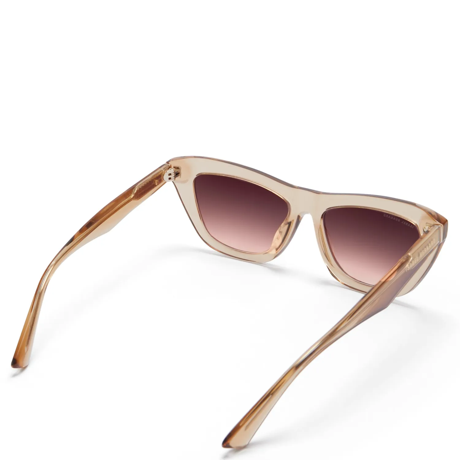 Cheap La Villette Roselin transparant beige cat eye zonnebril met bruine gradient glazen Zonnebrillen