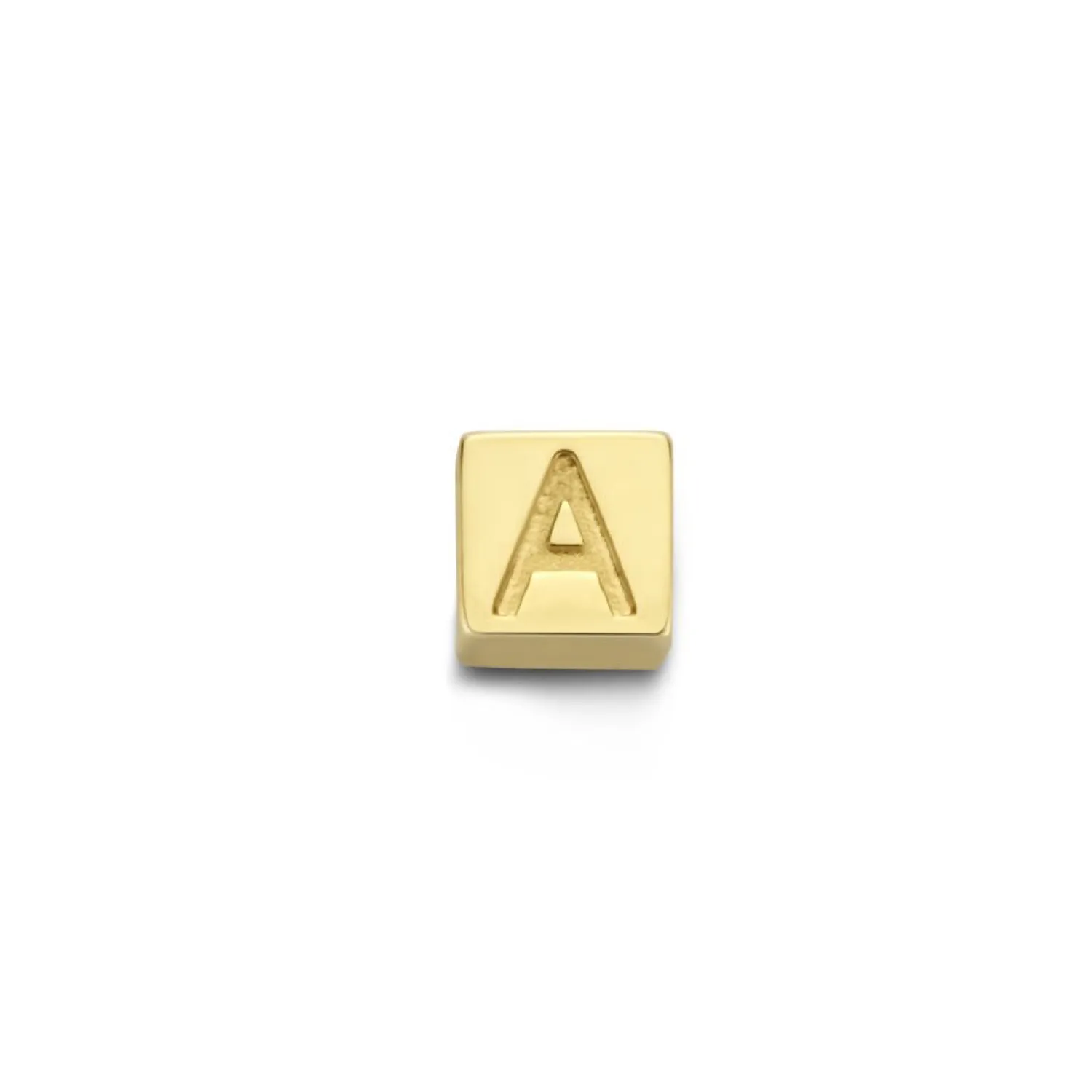 Sale Le Marais Felie 14 karaat gouden kubus initial bedel met letter Initialen Sieraden