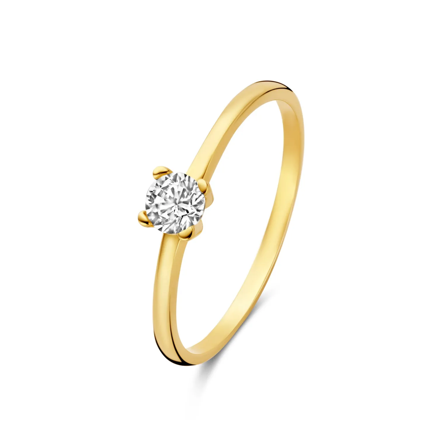 Flash Sale Le Marais Isidora 14 karaat gouden ring met zirkonia Ringen Met Steentjes | Verlovingsringen