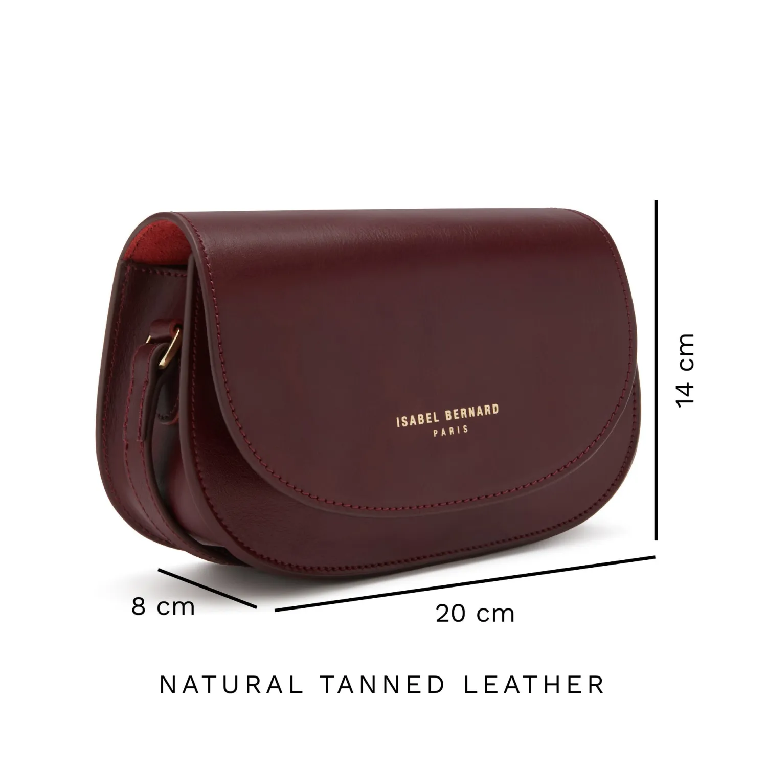 Flash Sale Montmartre Manon bordeaux rode leren crossbody tas van natuurleer Schoudertassen | Crossbody Tassen