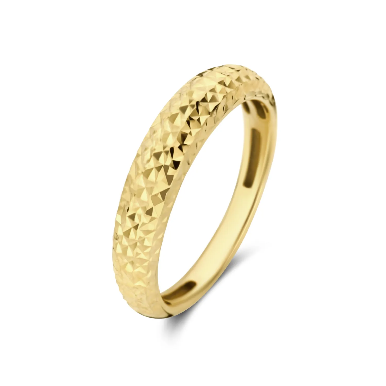 Shop Rivoli Laura 14 karaat gouden ring met diamond cut Stacking Ringen