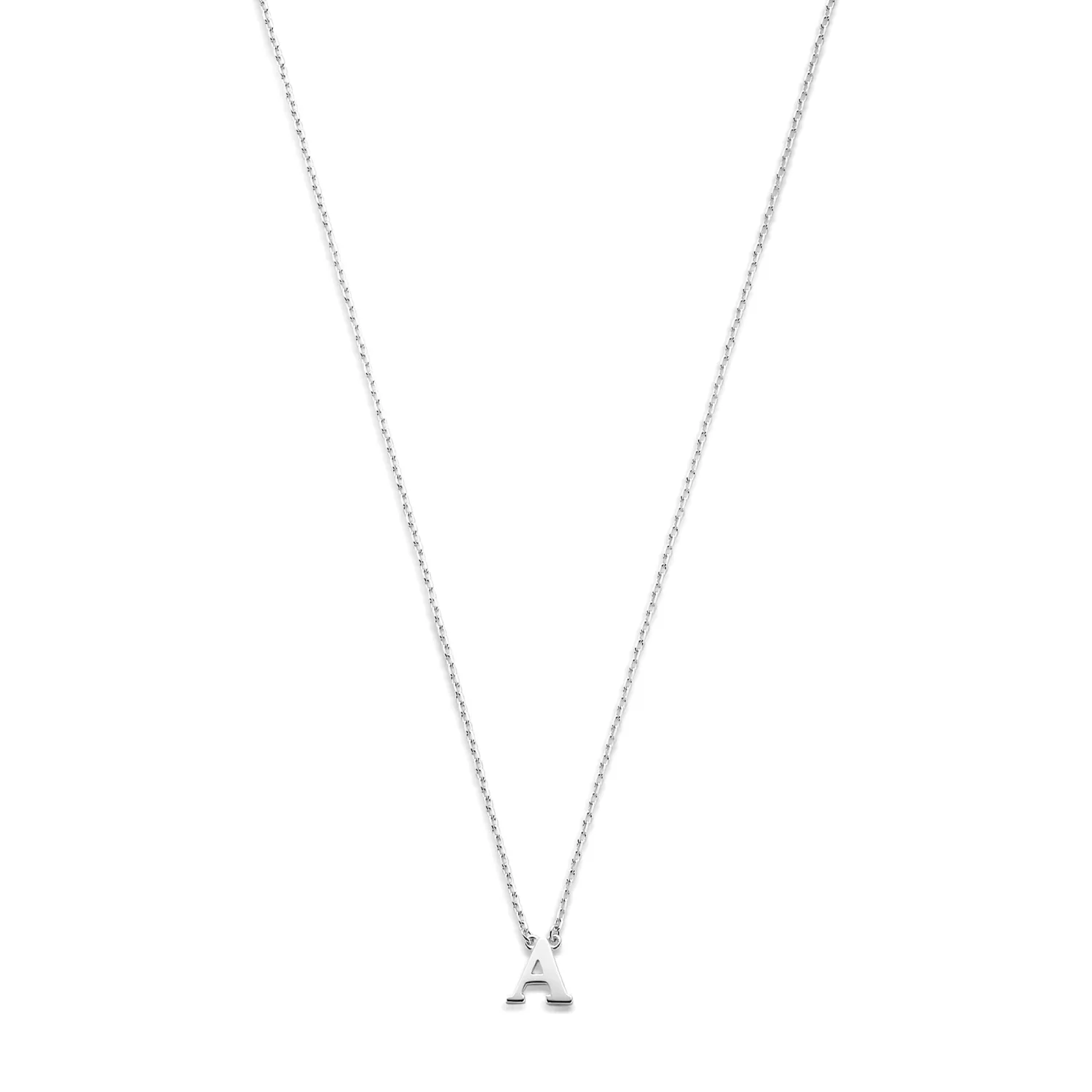 Cheap Saint Germain Chloé 14 karaat witgouden initial collier met letter Initialen Sieraden | Witgouden Colliers