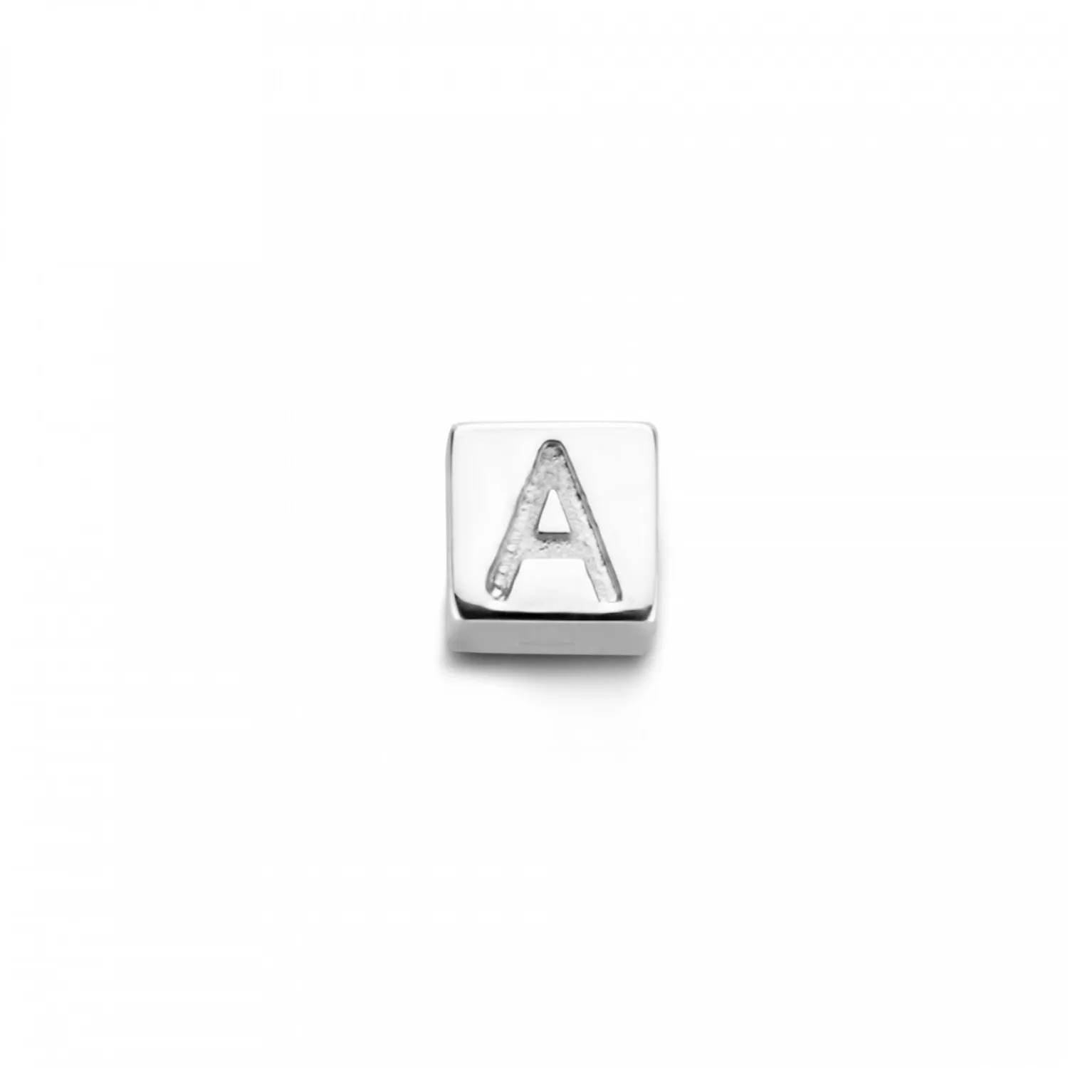 Cheap Saint Germain Felie 14 karaat witgouden kubus initial bedel met letter Initialen Sieraden | Witgouden Bedels