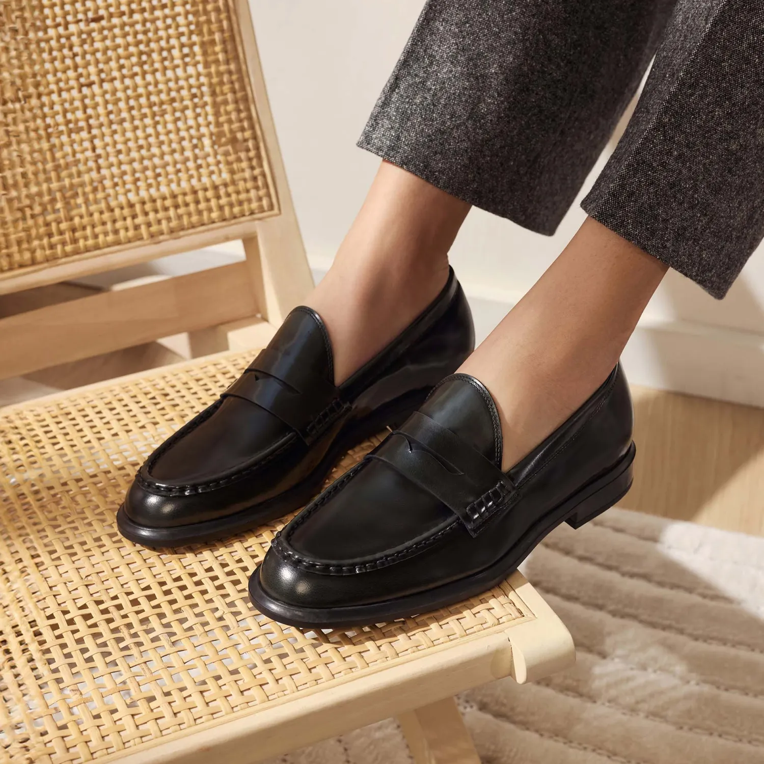 Hot Vendôme Blandine zwarte loafers van spazzolato leer Loafers